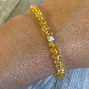 Sterling Silver Bracelet with Citrine Stone